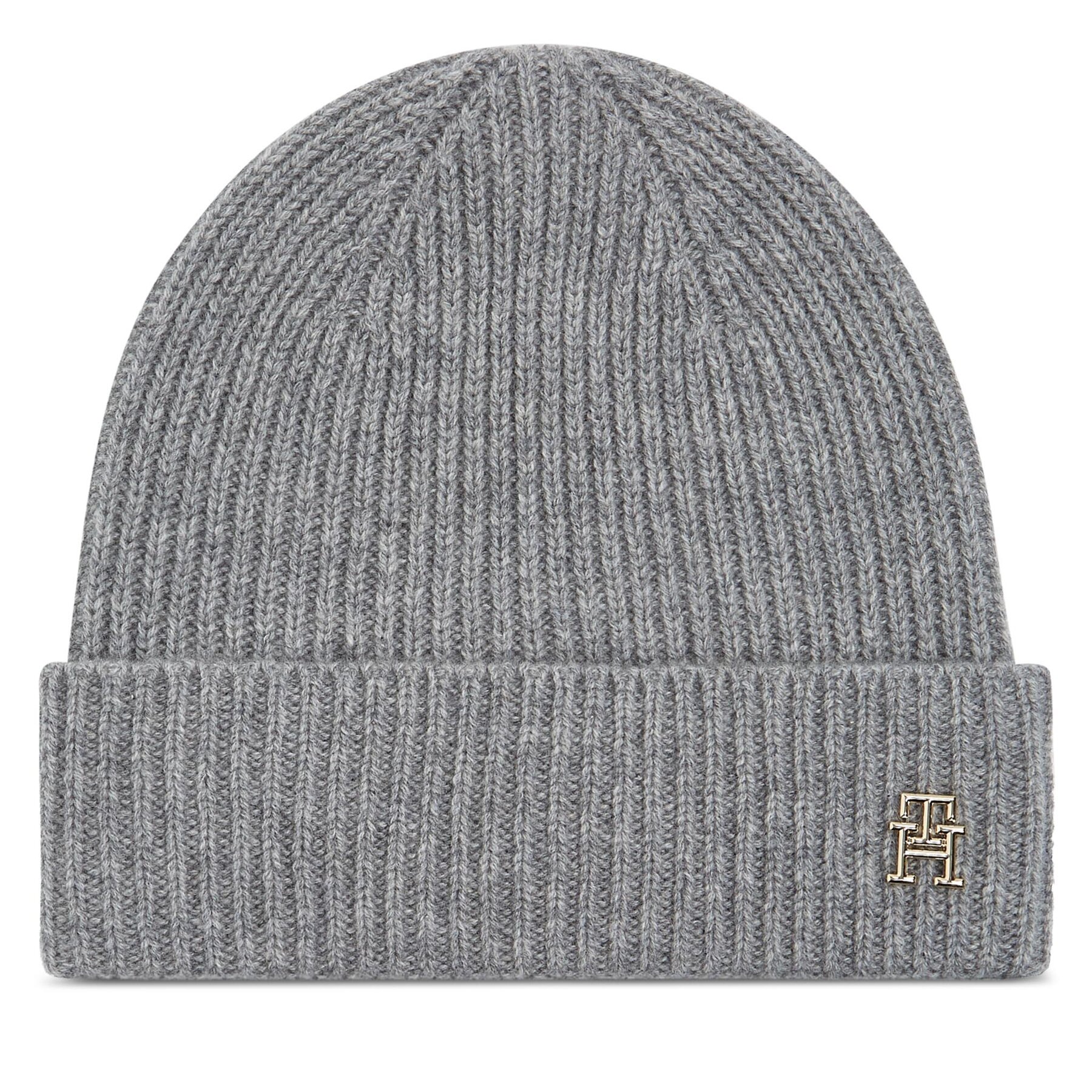 Mütze Tommy Hilfiger Cashmere Chic Beanie AW0AW15321 Grau von Tommy Hilfiger