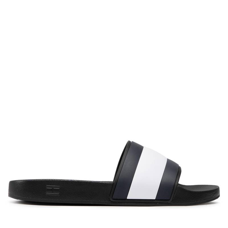 Pantoletten Tommy Hilfiger Rubber Th Flag Pool Slide FM0FM04263 Schwarz von Tommy Hilfiger