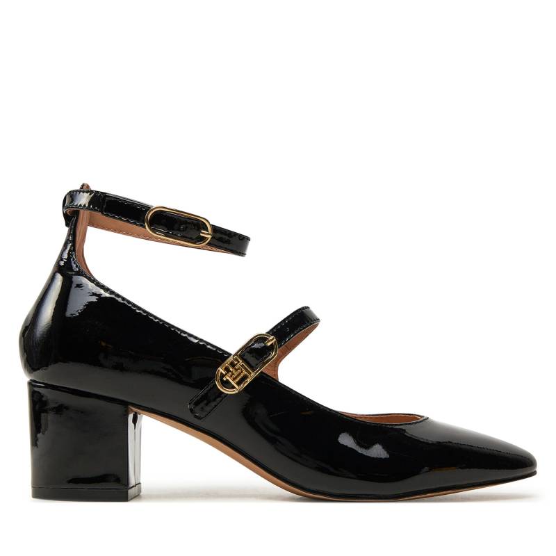 Pumps Tommy Hilfiger Pump Double Strap Patent Leather FW0FW08566 Schwarz von Tommy Hilfiger