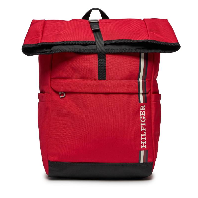 Rucksack Tommy Hilfiger Th Monotype Rolltop Backpack AM0AM11792 Rot von Tommy Hilfiger