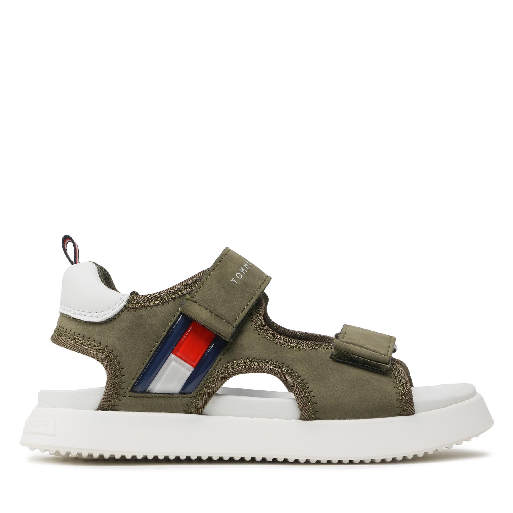 Sandalen Tommy Hilfiger Flag Velcro Sandal T3B2-32906-1355 M Khakifarben von Tommy Hilfiger