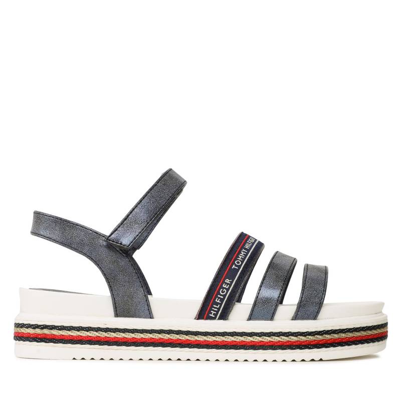 Sandalen Tommy Hilfiger Platform Velcro Sandal T3A2-32763-0568 S Dunkelblau von Tommy Hilfiger