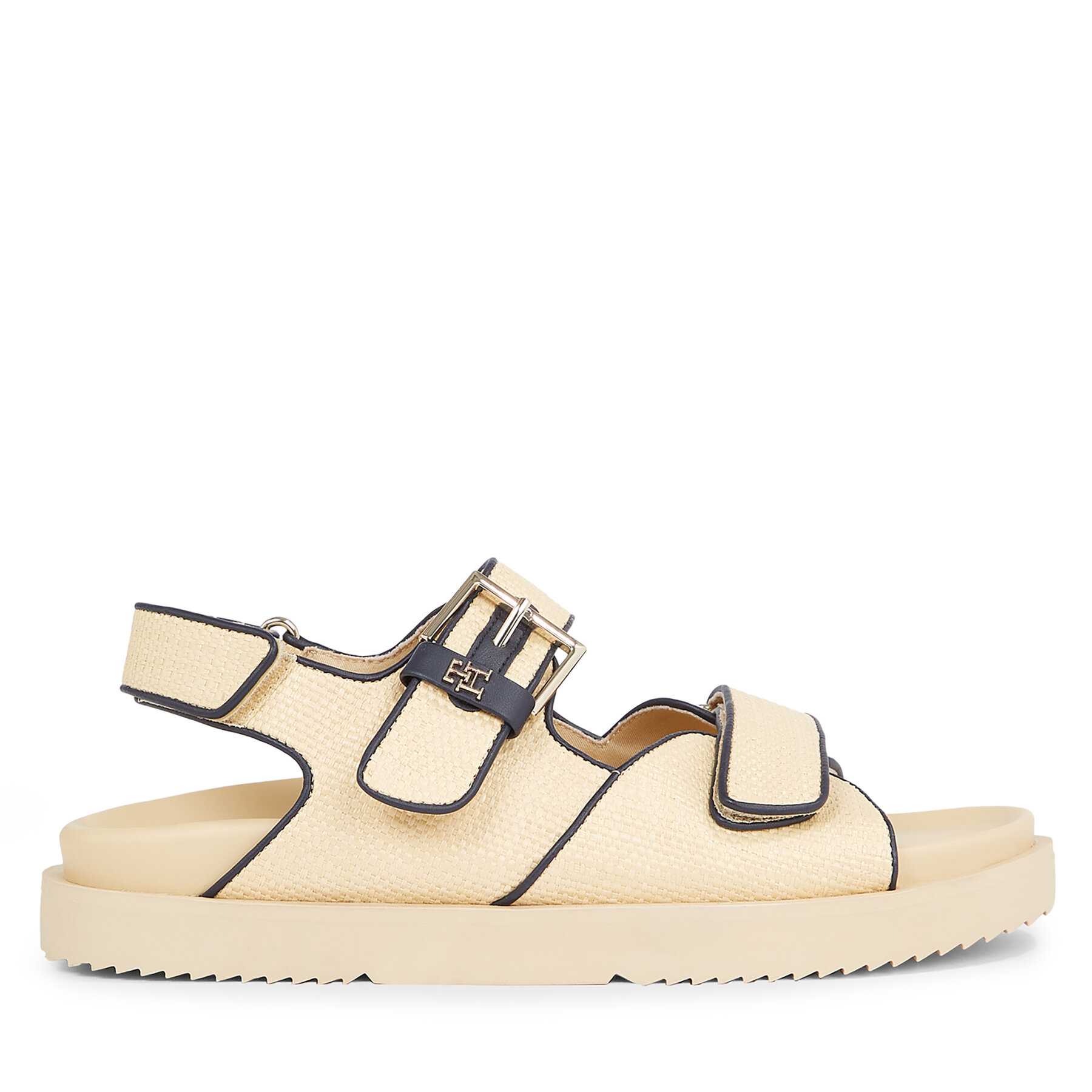 Sandalen Tommy Hilfiger Rafia Sporty Sandal FW0FW07896 Beige von Tommy Hilfiger