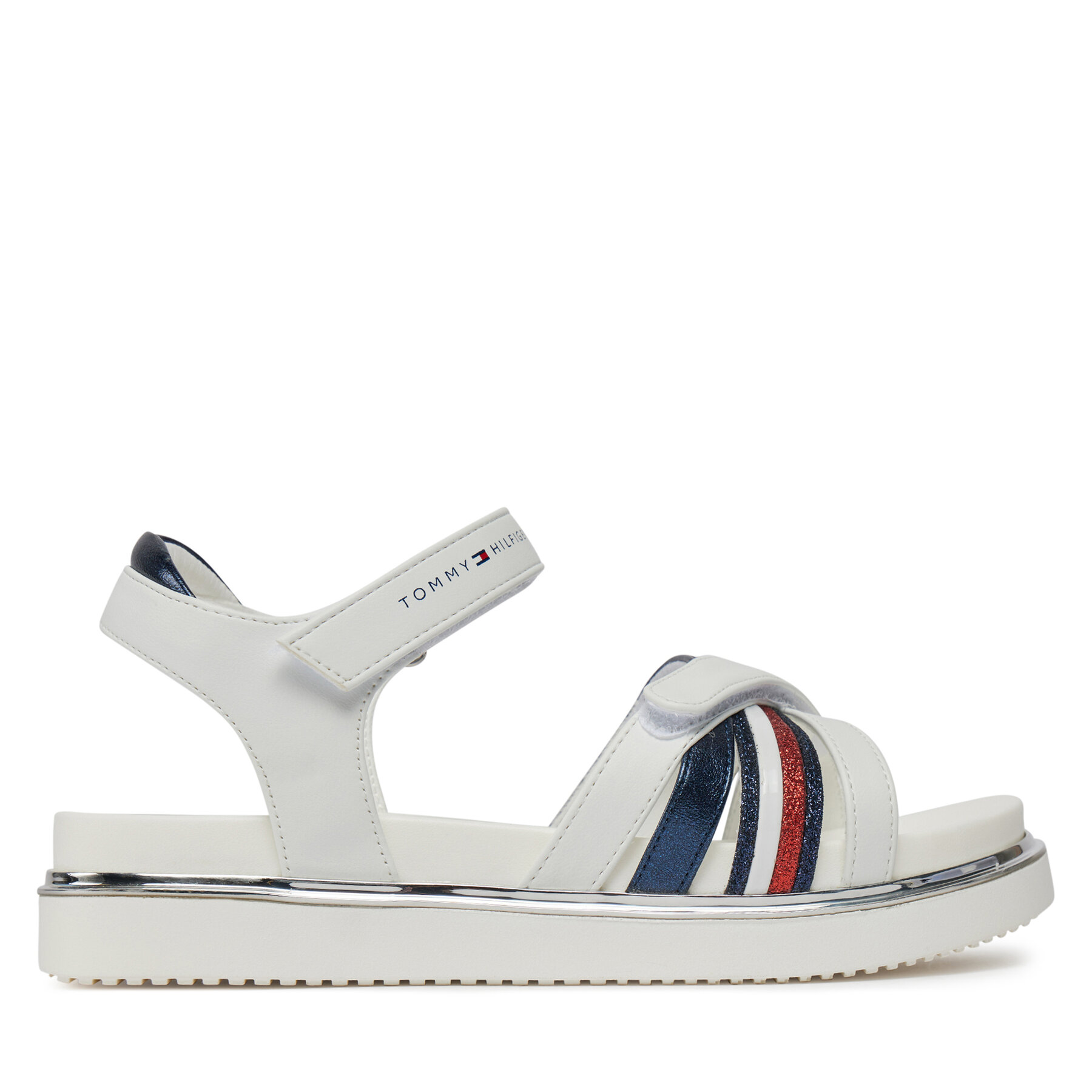 Sandalen Tommy Hilfiger Velcro Sandal T3A2-33240-0273 S Weiß von Tommy Hilfiger