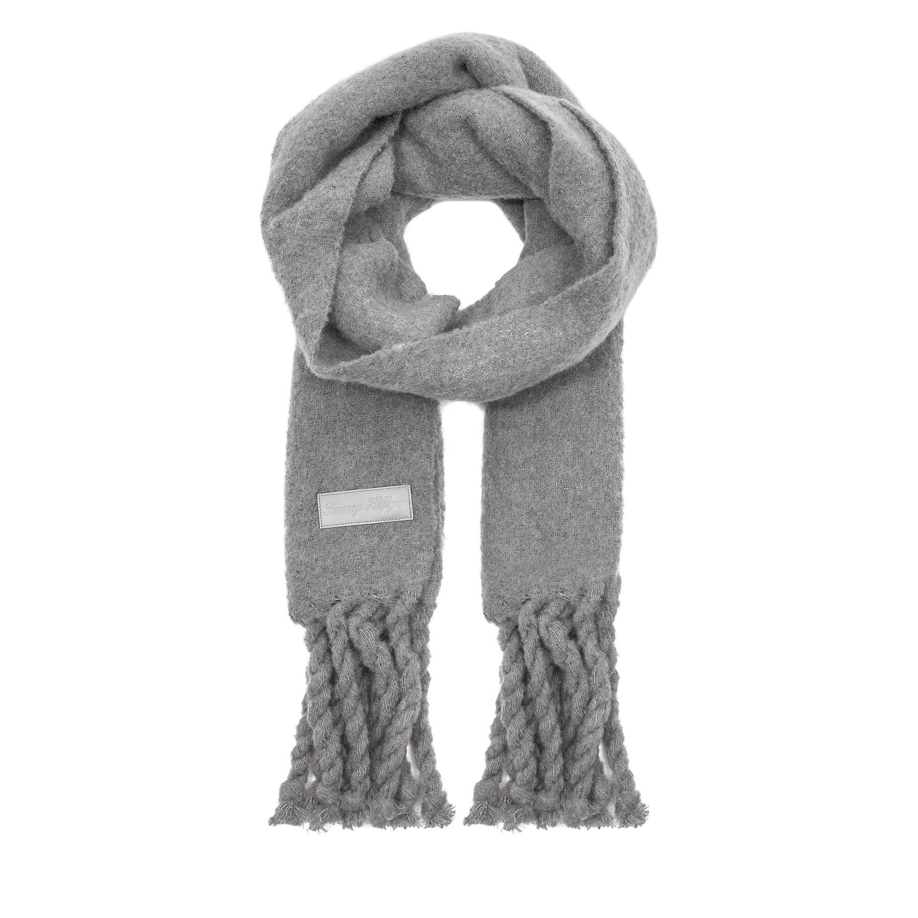 Schal Tommy Hilfiger Tommy Twist Scarf AW0AW15530 Grau von Tommy Hilfiger