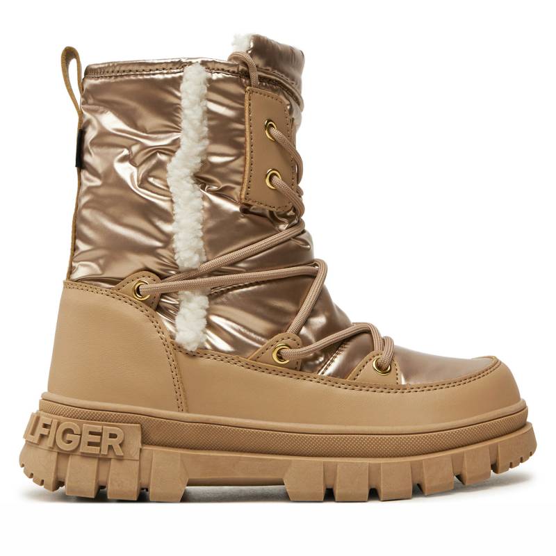 Schneeschuhe Tommy Hilfiger Fur Boot T3A5-33610-1695 S Beige von Tommy Hilfiger