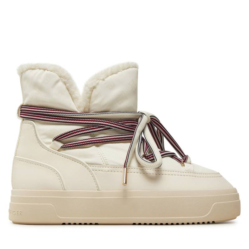 Schneeschuhe Tommy Hilfiger Snowboot Monogram Faux Fur FW0FW08389 Beige von Tommy Hilfiger