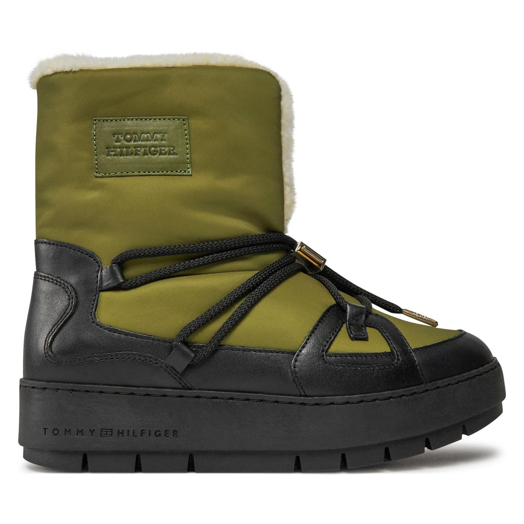 Schneeschuhe Tommy Hilfiger Tommy Essential Snowboot FW0FW07504 Grün von Tommy Hilfiger