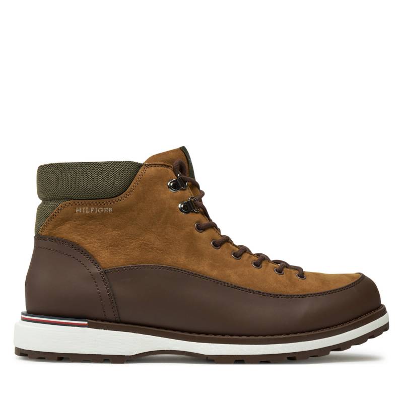 Schnürschuhe Tommy Hilfiger Corporate Outdoor Nubuck Boot FM0FM05190 Braun von Tommy Hilfiger