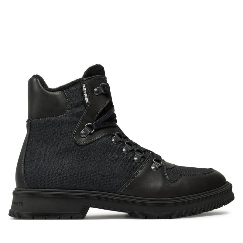 Schnürschuhe Tommy Hilfiger Hilfiger Warm Cordura Mix Boot FM0FM05180 Schwarz von Tommy Hilfiger