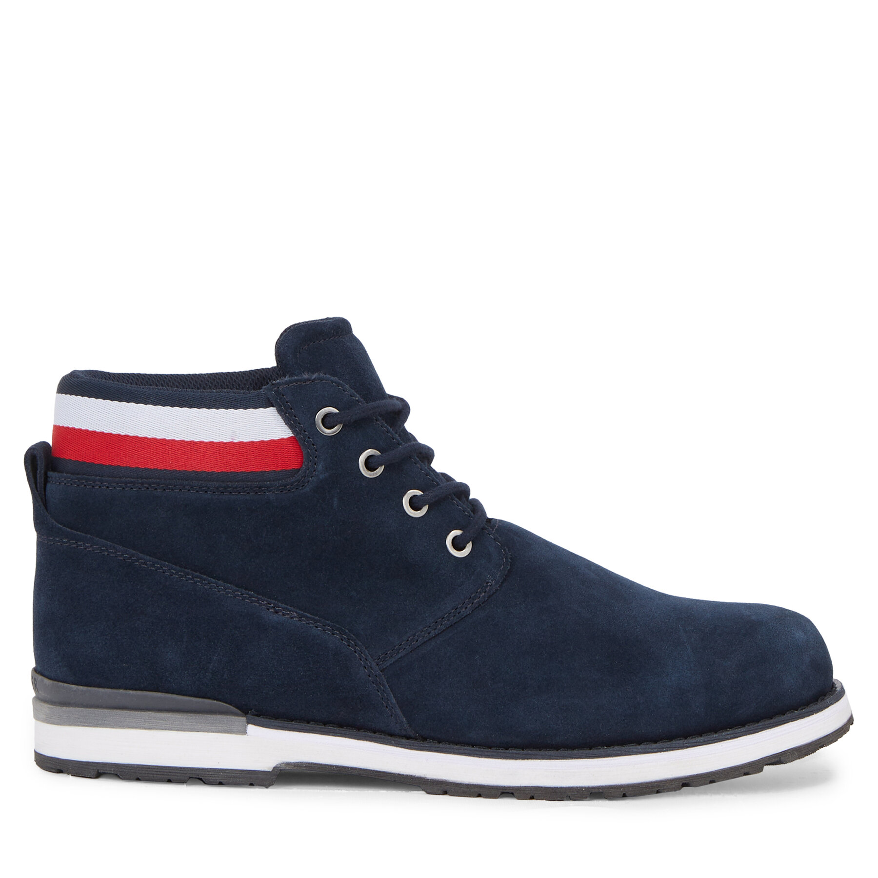 Schnürstiefeletten Tommy Hilfiger Core Hilfiger Suede Boot FM0FM04800 Blau von Tommy Hilfiger