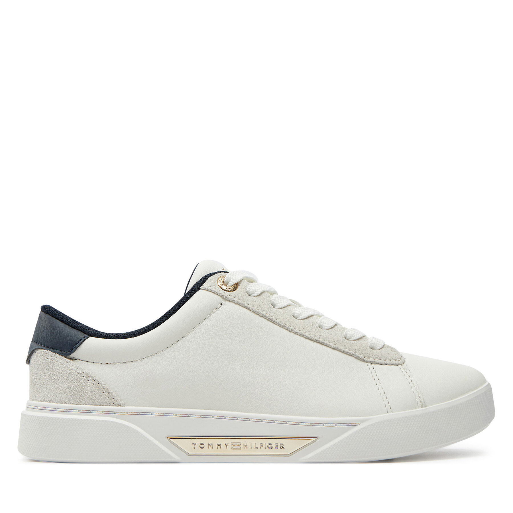 Sneakers Tommy Hilfiger Chic Court Sneaker FW0FW08123 Écru von Tommy Hilfiger