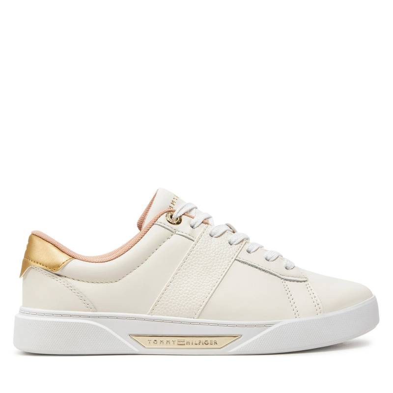 Sneakers Tommy Hilfiger Chic Panel Court Sneaker FW0FW07998 Écru von Tommy Hilfiger