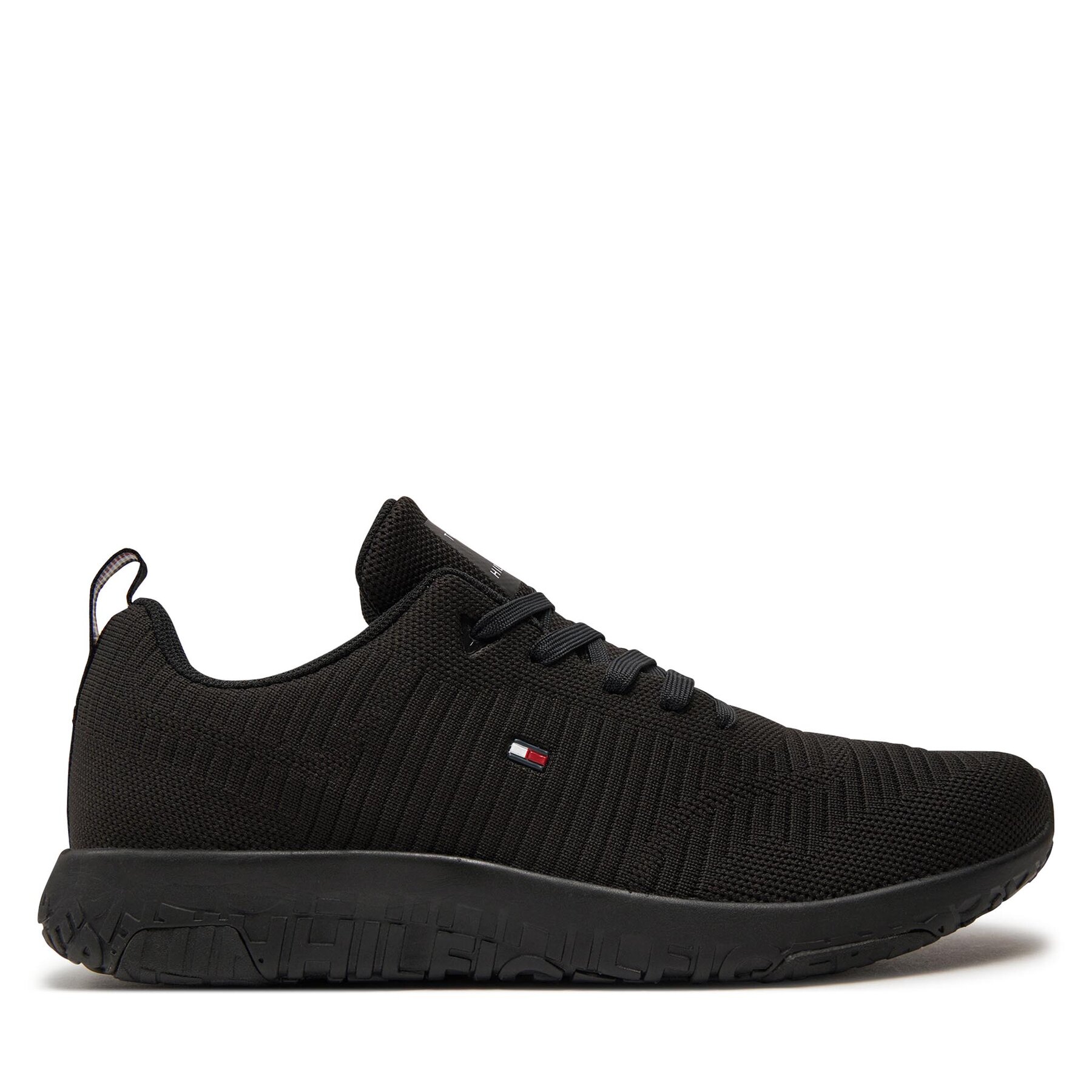 Sneakers Tommy Hilfiger Corporate Knit Rib Runner FM0FM02838 Schwarz von Tommy Hilfiger