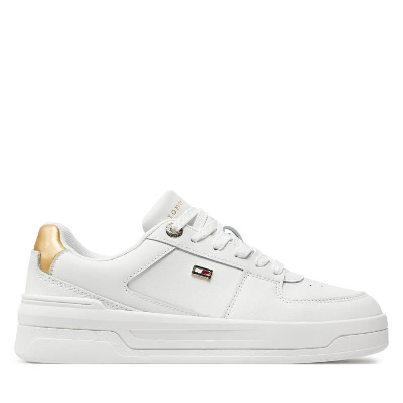 Sneakers Tommy Hilfiger Essential Basket Sneaker Gold FW0FW08076 Écru von Tommy Hilfiger