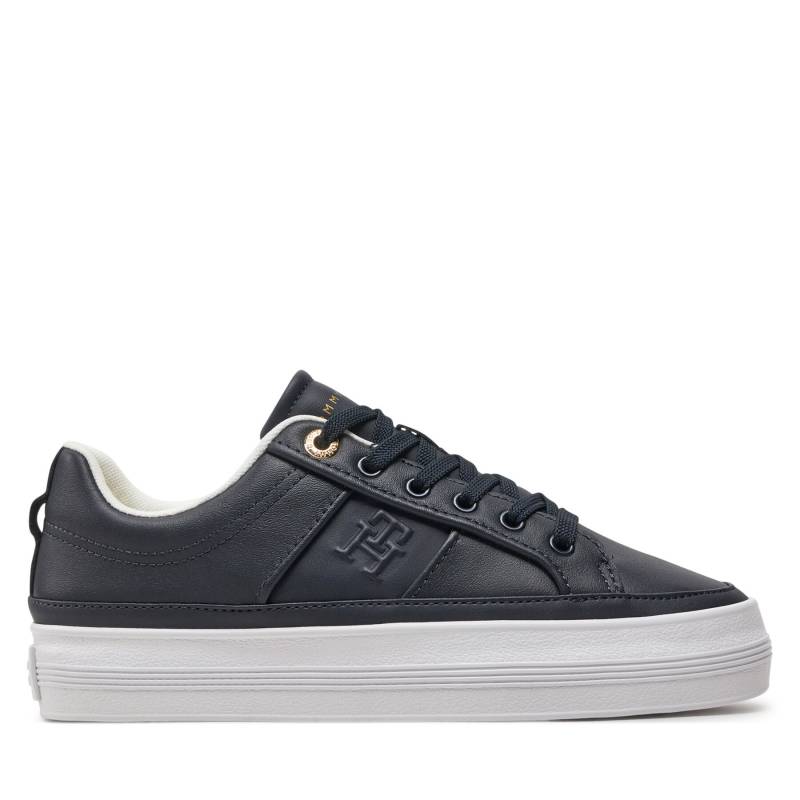 Sneakers Tommy Hilfiger Essential Vulc Sneaker Monogram FW0FW07945 Dunkelblau von Tommy Hilfiger