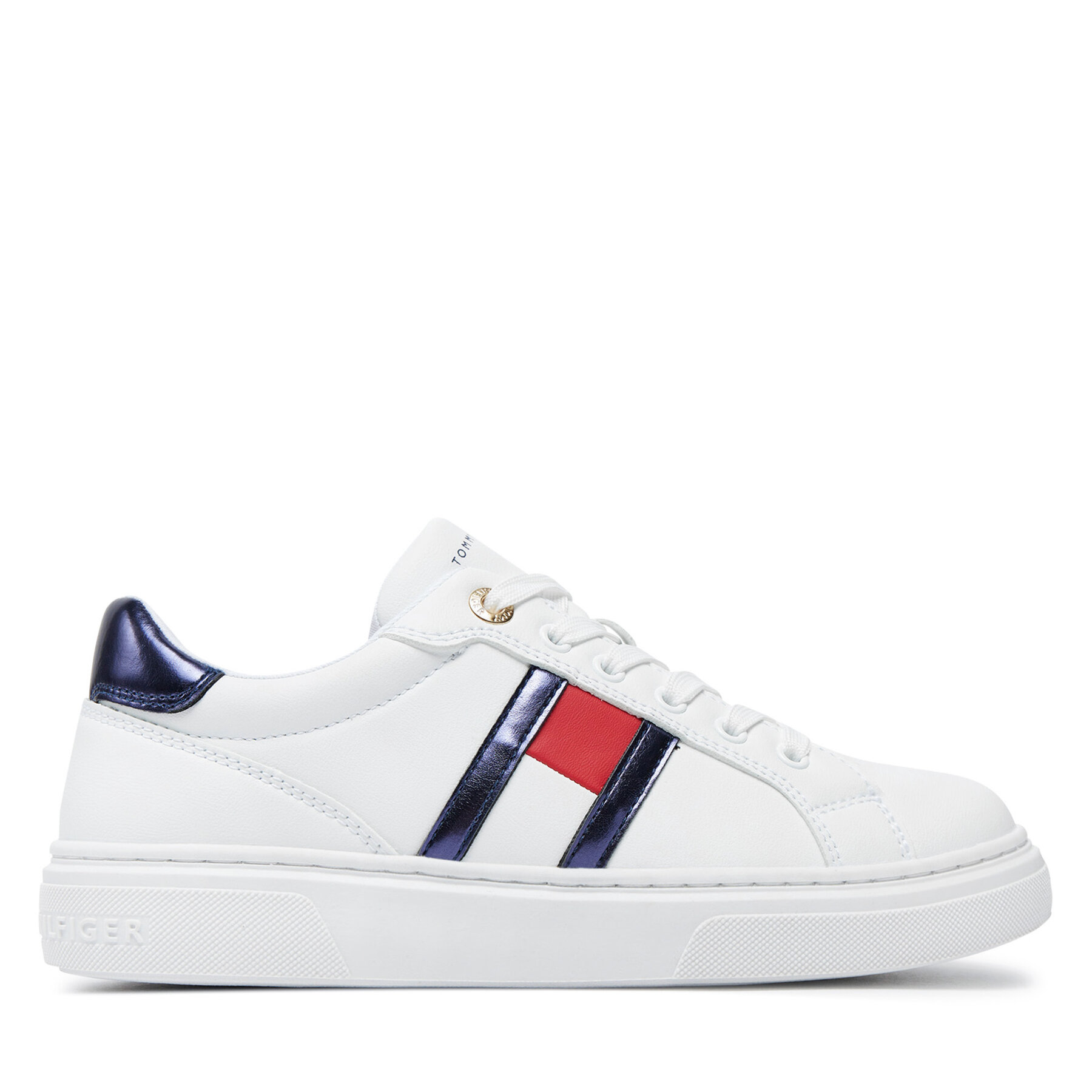 Sneakers Tommy Hilfiger Flag Low Cut Lace-Up Sneaker T3A9-33538-1351 S Weiß von Tommy Hilfiger