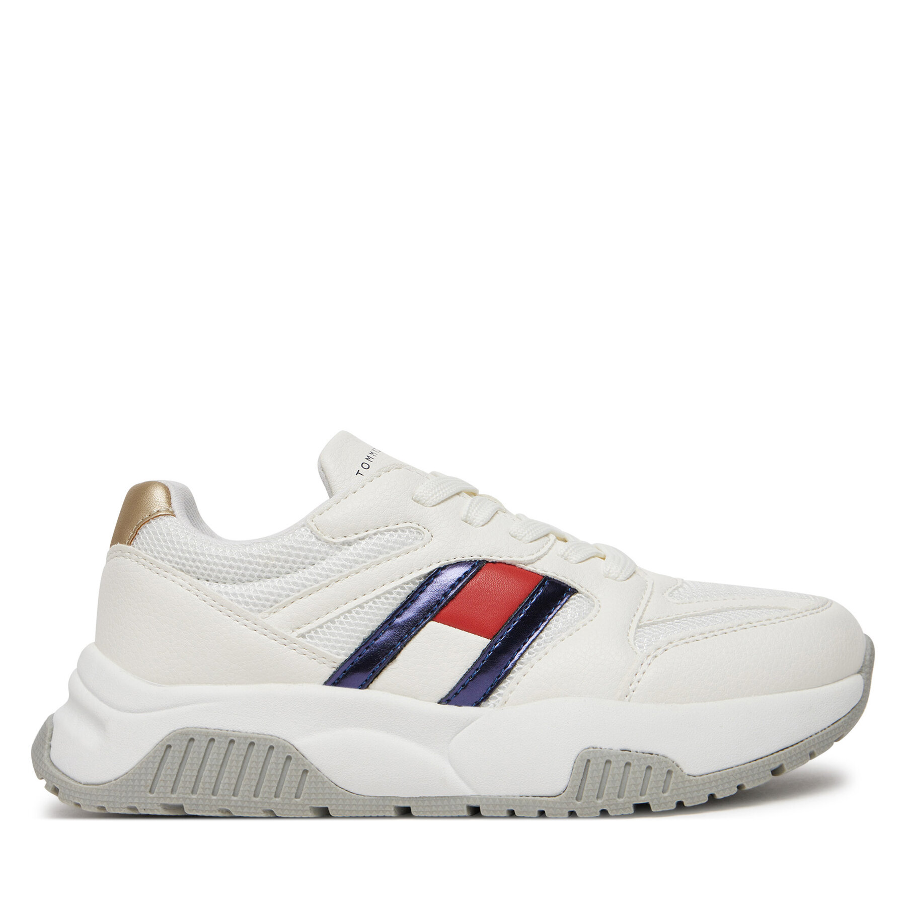 Sneakers Tommy Hilfiger Flag Low Cut Lace-Up Sneaker T3A9-33550-1697 S Weiß von Tommy Hilfiger