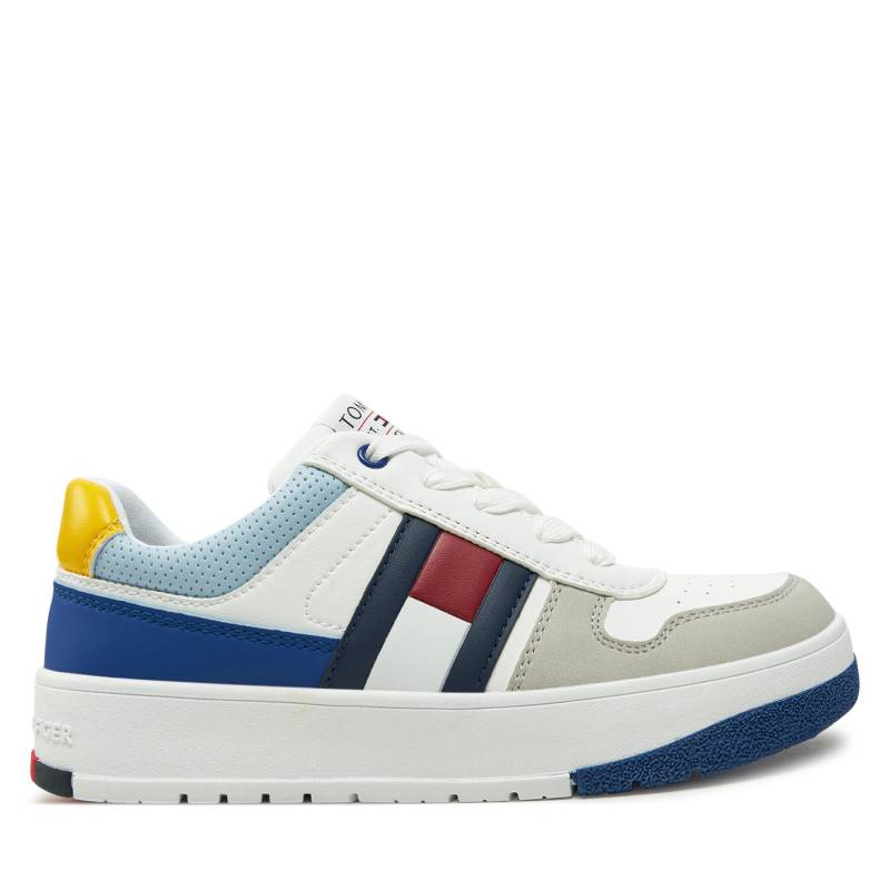 Sneakers Tommy Hilfiger Flag Low Cut Lace-Up Sneaker T3X9-33863-1269 S Weiß von Tommy Hilfiger