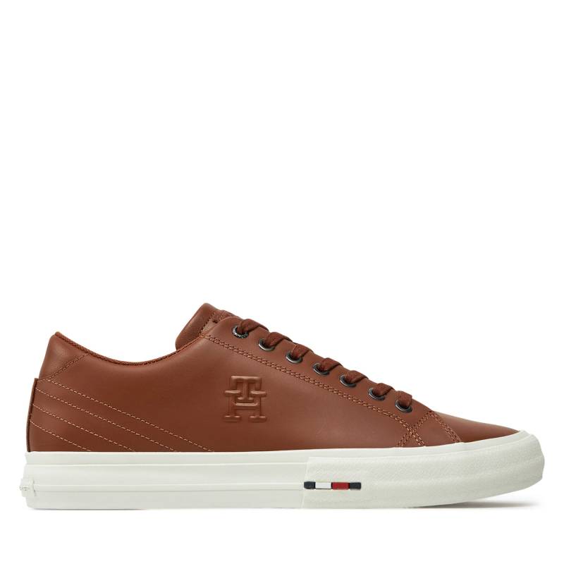 Sneakers Tommy Hilfiger Hi Vulc Street Patch Lth Luxe FM0FM05203 Braun von Tommy Hilfiger