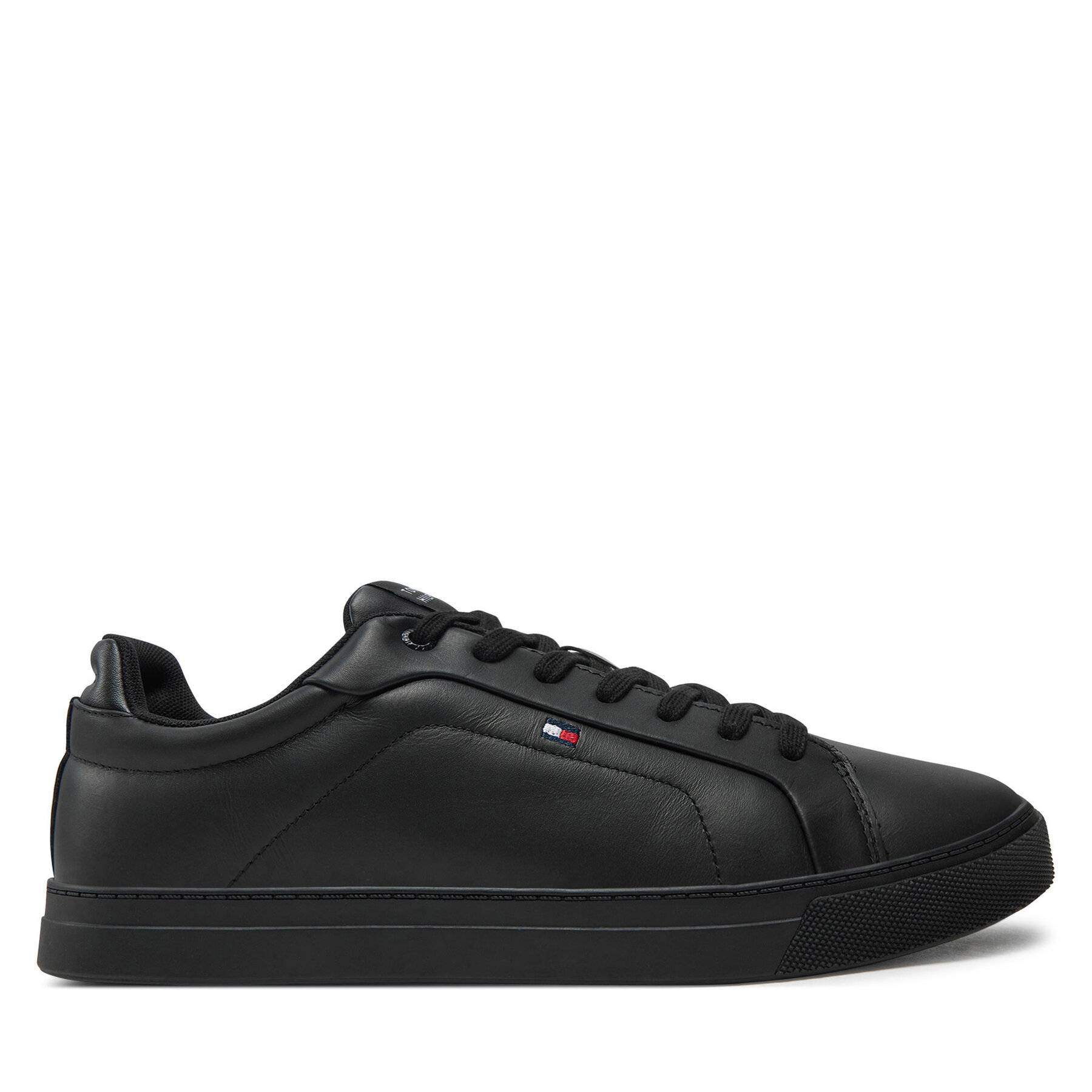 Sneakers Tommy Hilfiger Icon Court Lth Flag Ess FM0FM05317 Schwarz von Tommy Hilfiger