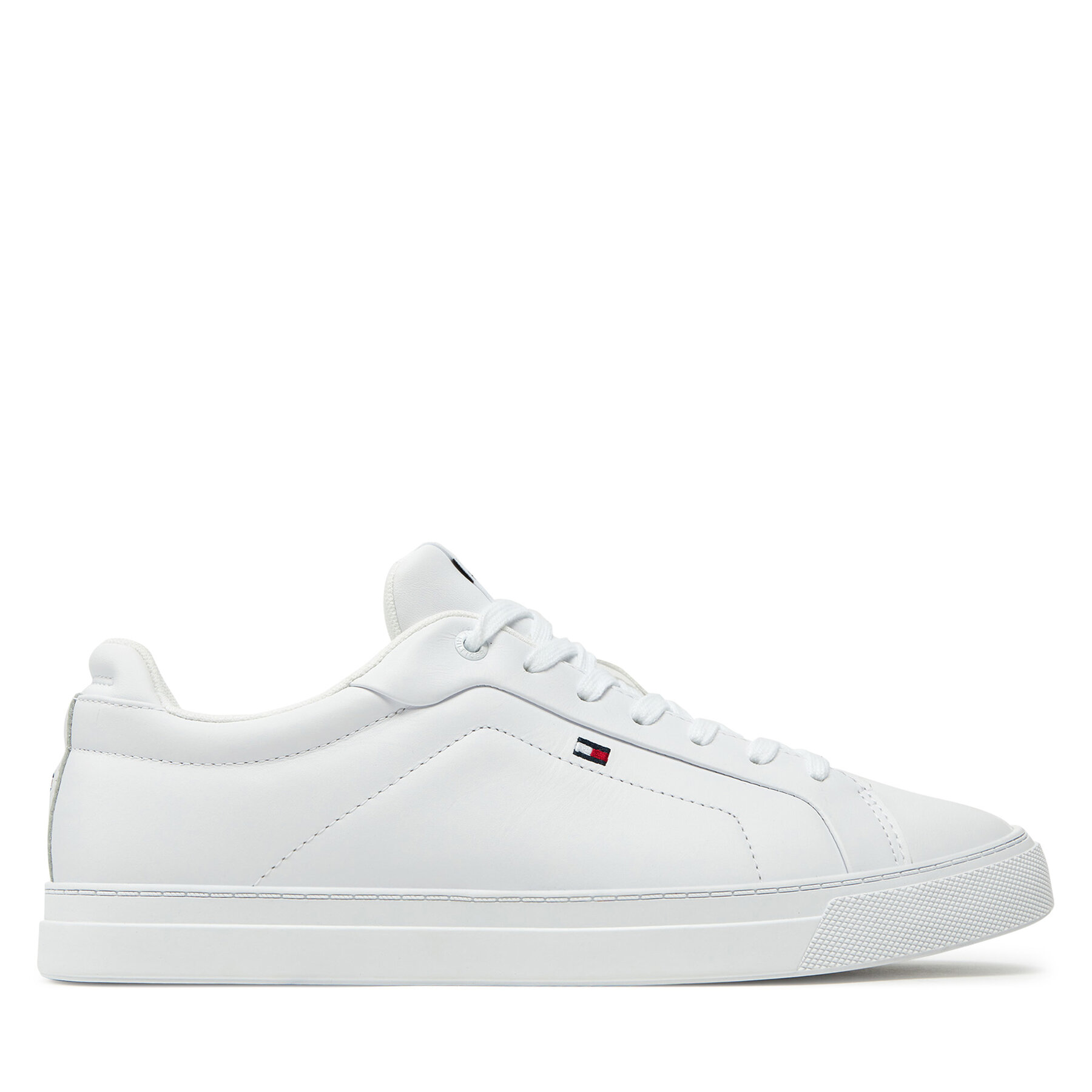 Sneakers Tommy Hilfiger Icon Court Lth Flag Ess FM0FM05317 Weiß von Tommy Hilfiger