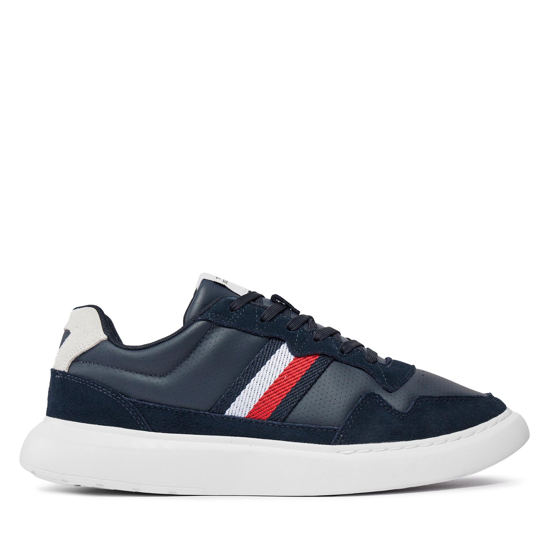 Sneakers Tommy Hilfiger Light Cupsole Lth Mix Stripes FM0FM04889 Blau von Tommy Hilfiger