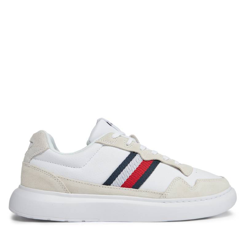 Sneakers Tommy Hilfiger Light Cupsole Lth Mix Stripes FM0FM04889 Weiß von Tommy Hilfiger