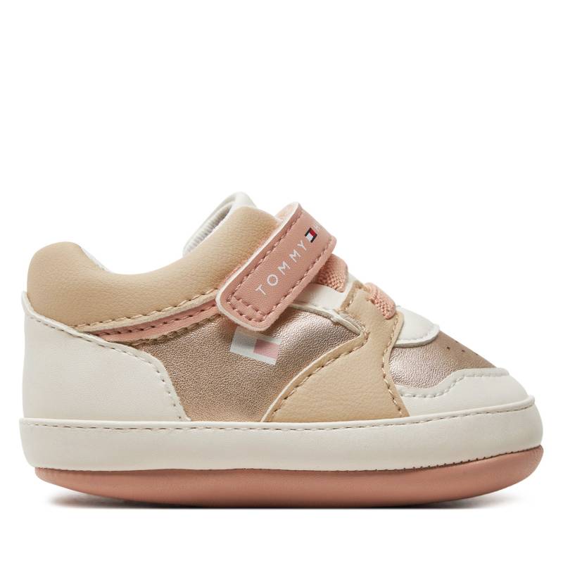 Sneakers Tommy Hilfiger Low Cut Lace-Up/Velcro Sneaker T0A9-33511-1433 Beige von Tommy Hilfiger