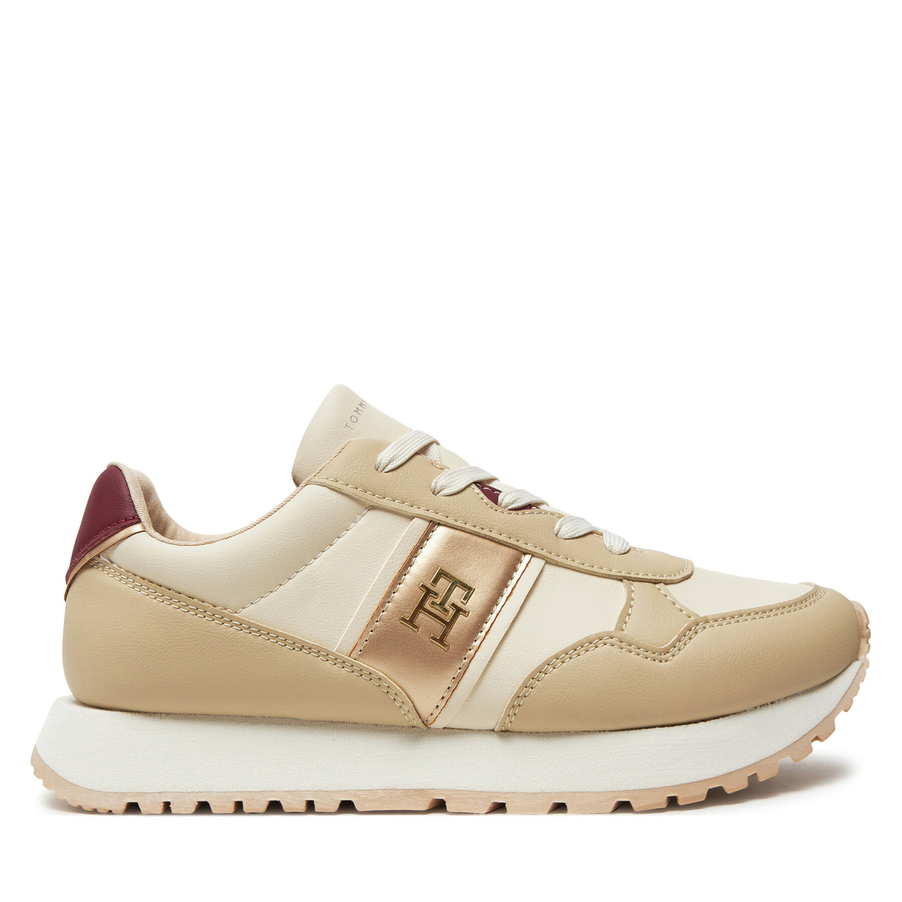 Sneakers Tommy Hilfiger Low Cut Lace-Up Sneaker T3A9-33548-1695 Beige von Tommy Hilfiger