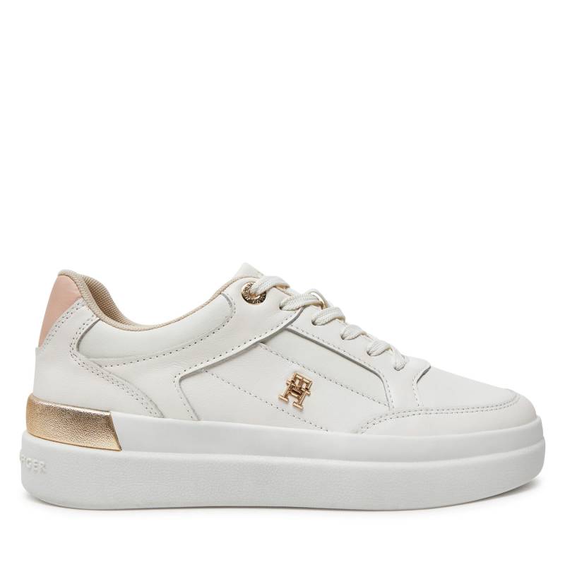 Sneakers Tommy Hilfiger Lux Hardware Court Sneaker FW0FW07997 Écru von Tommy Hilfiger