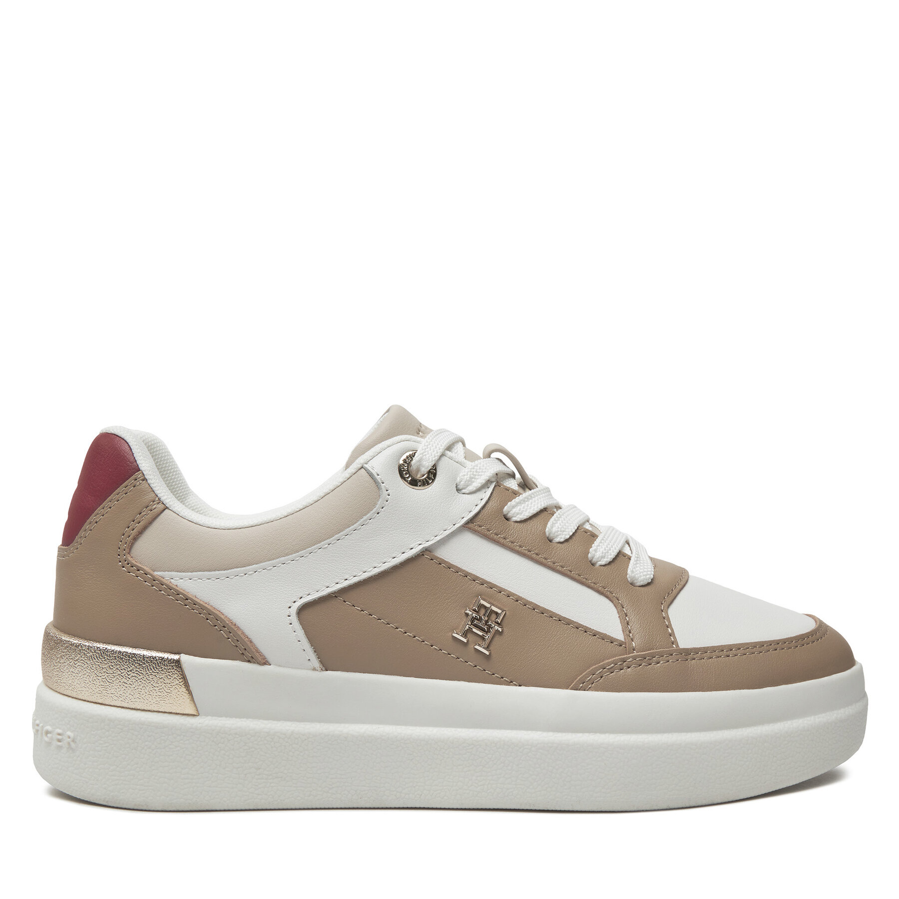 Sneakers Tommy Hilfiger Lux Hardware Court Sneaker FW0FW07997 Khakifarben von Tommy Hilfiger