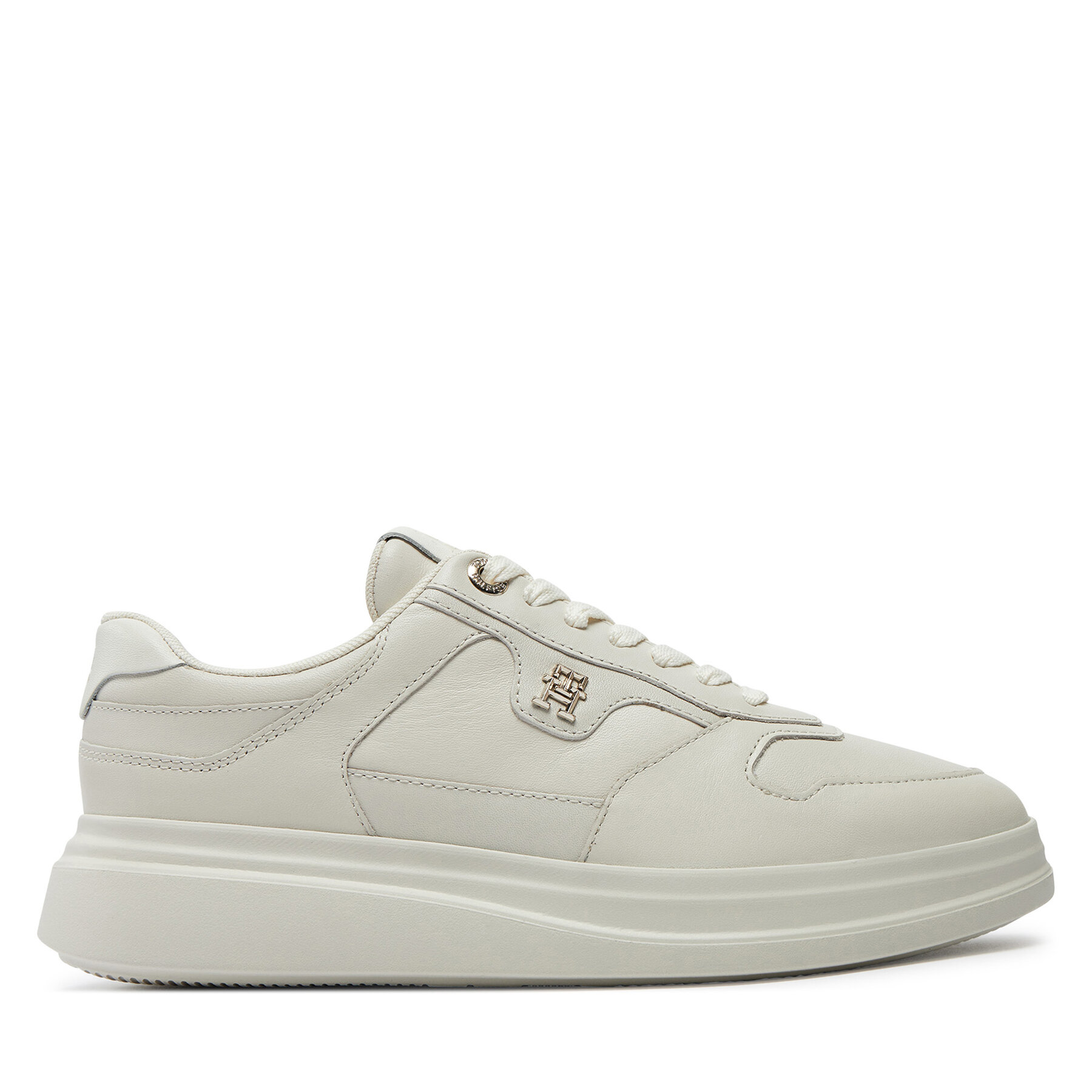 Sneakers Tommy Hilfiger Lux Pointy Court Sneaker FW0FW07991 Écru von Tommy Hilfiger