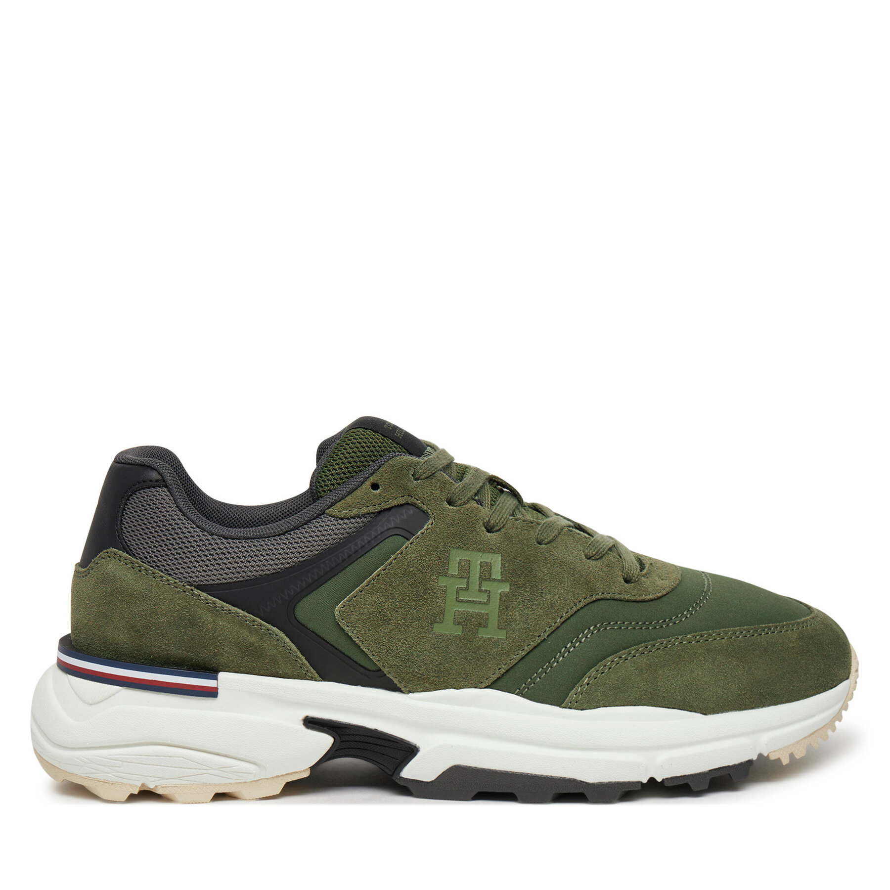 Sneakers Tommy Hilfiger M Runner X Ventile Mix FM0FM05062 Grün von Tommy Hilfiger