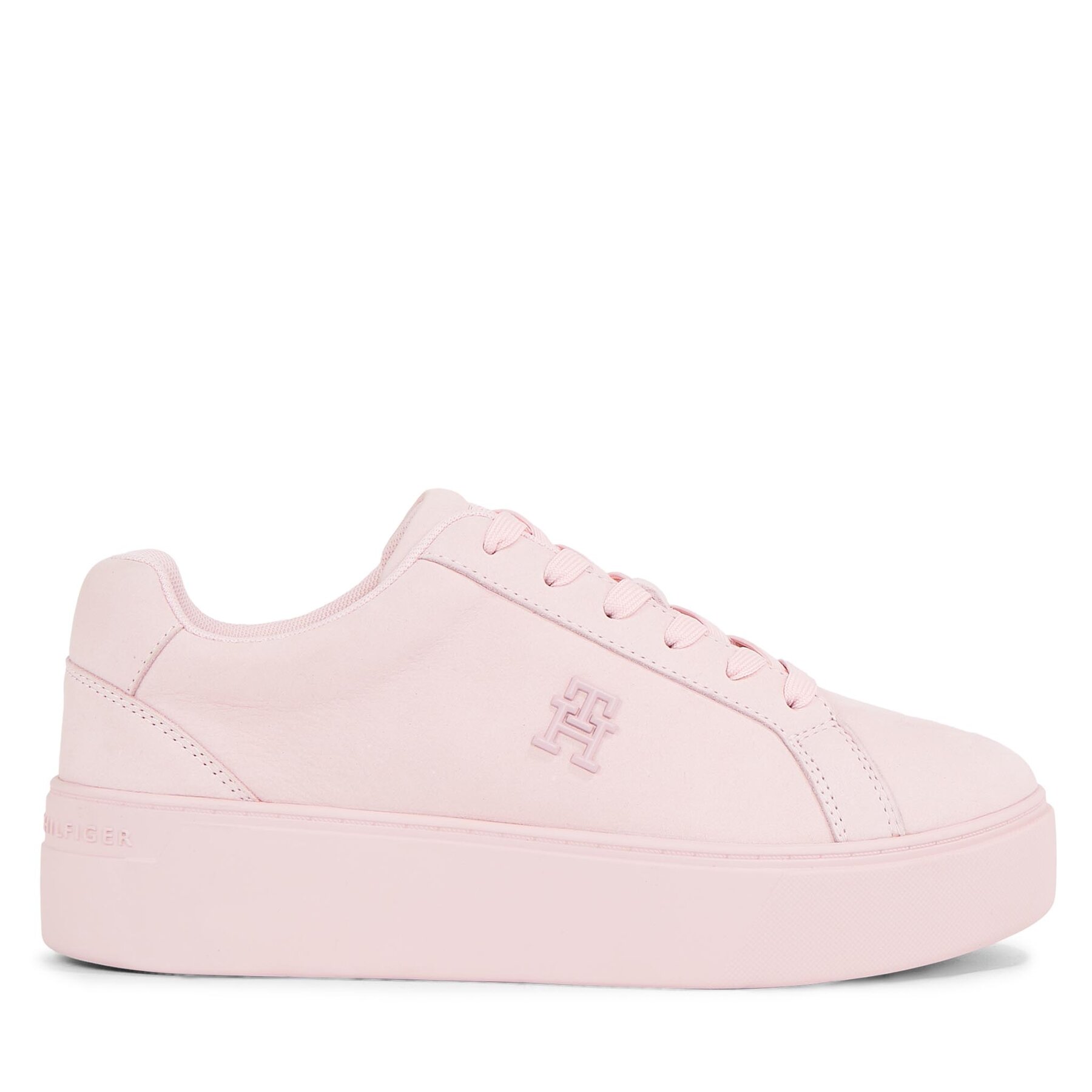 Sneakers Tommy Hilfiger Platform Court Sneaker Nubuck FW0FW07912 Rosa von Tommy Hilfiger