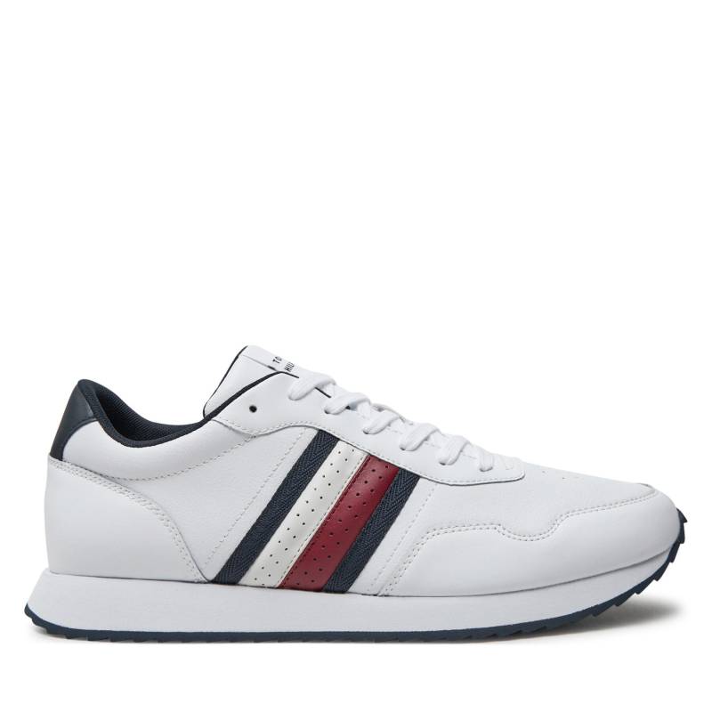 Sneakers Tommy Hilfiger Runner Evo Lth Mix Ess FM0FM05121 Weiß von Tommy Hilfiger