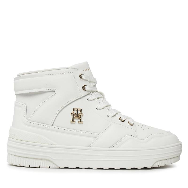 Sneakers Tommy Hilfiger Th Basket Hi FW0FW07757 Écru von Tommy Hilfiger