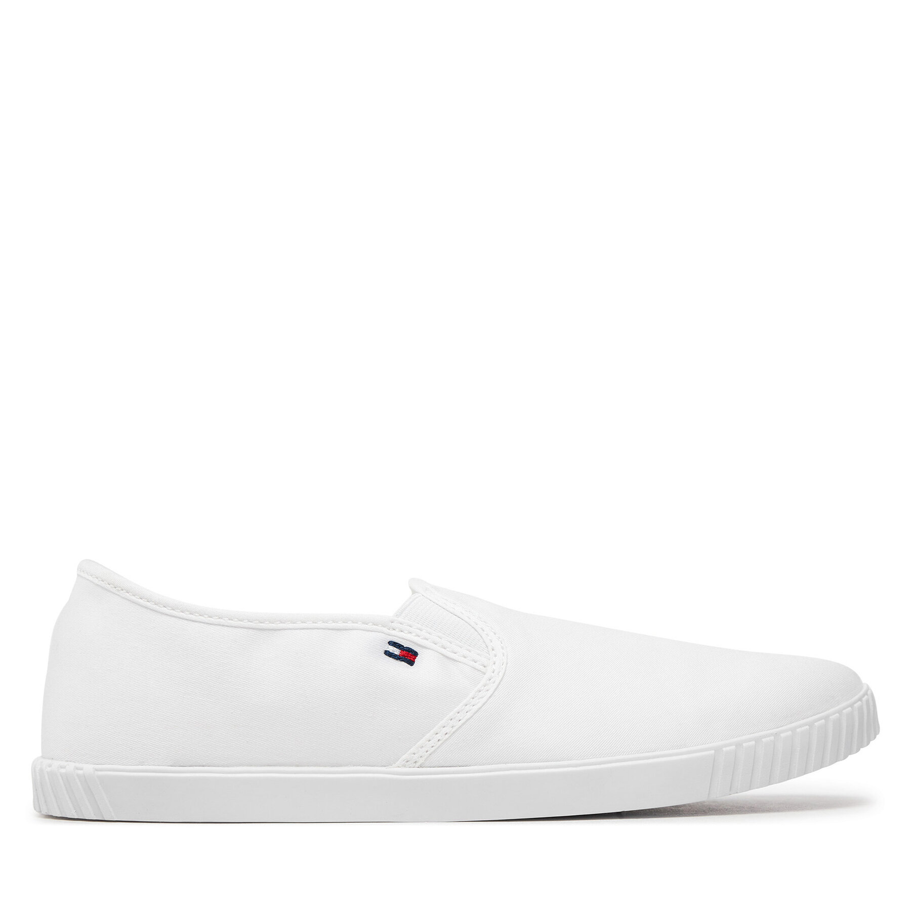 Sneakers aus Stoff Tommy Hilfiger Canvas Slip-On Sneaker FW0FW07806 Weiß von Tommy Hilfiger