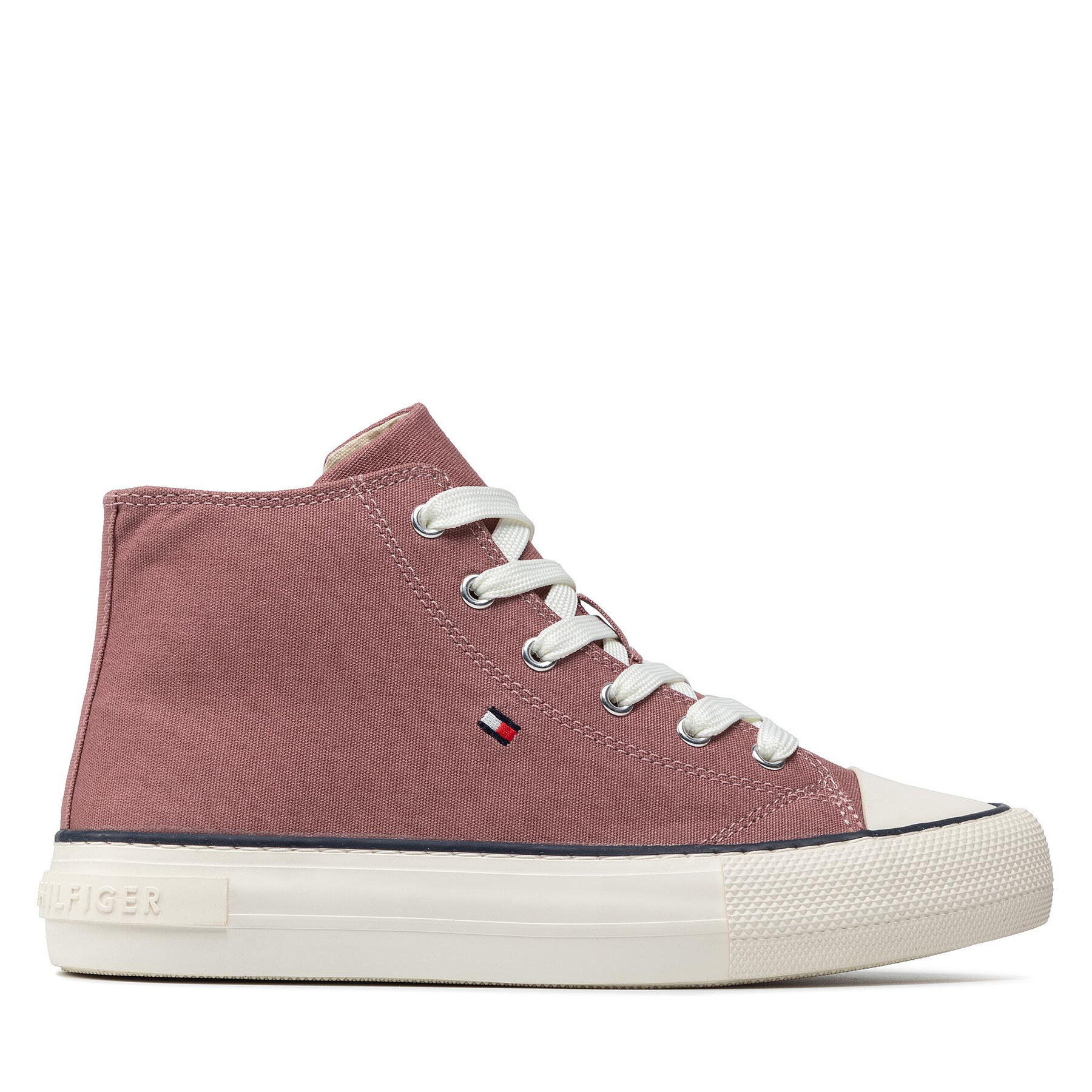 Sneakers aus Stoff Tommy Hilfiger High Top Lace-Up Sneaker T3A4-32119-0890 S Rosa von Tommy Hilfiger