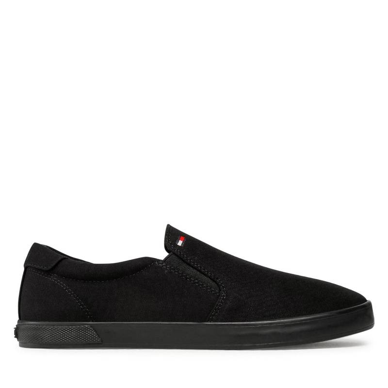 Sneakers aus Stoff Tommy Hilfiger Iconic Slip On FM0FM00597 Schwarz von Tommy Hilfiger