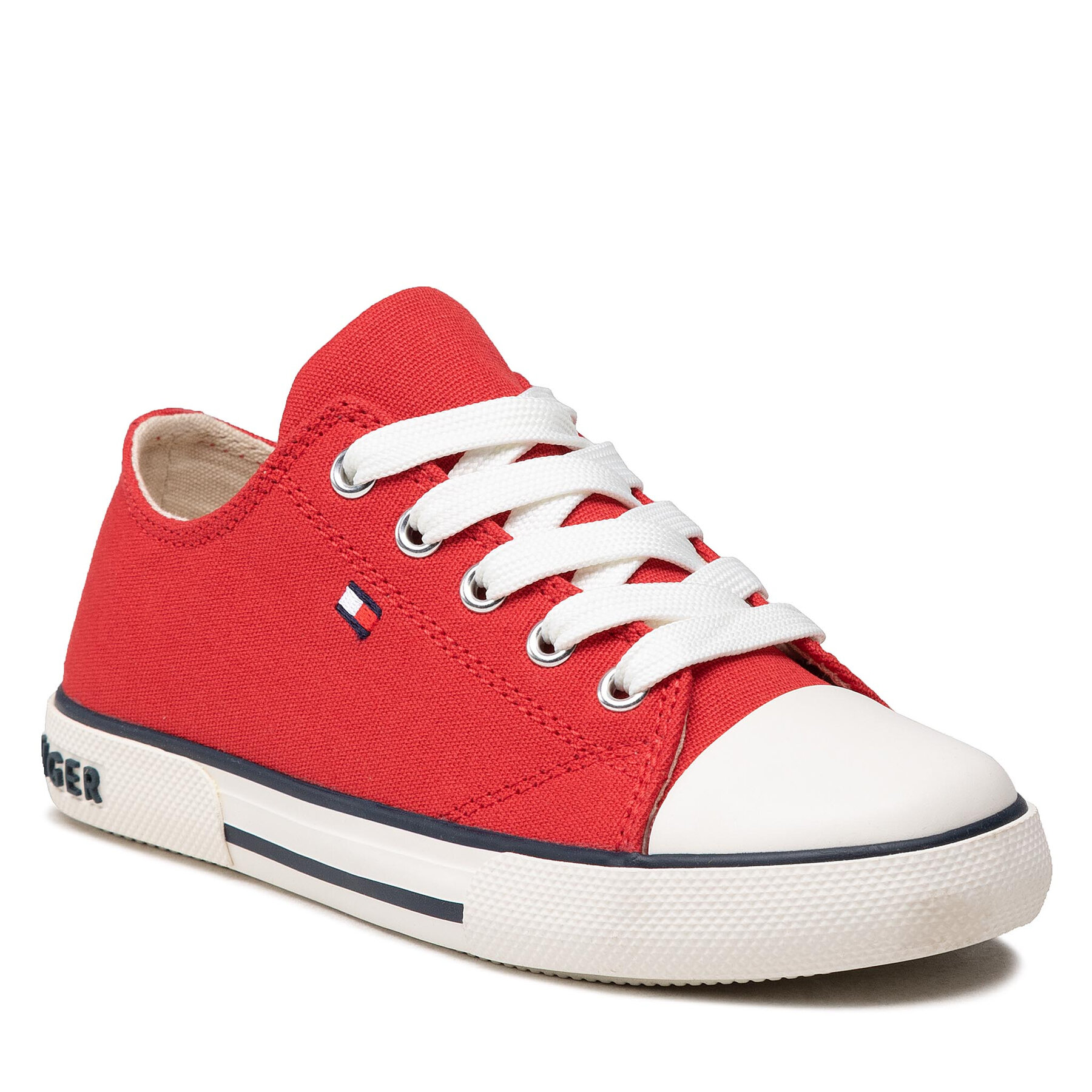 Sneakers aus Stoff Tommy Hilfiger Low Cut Lace-Up Sneaker T3X4-32207-0890 M Rot von Tommy Hilfiger