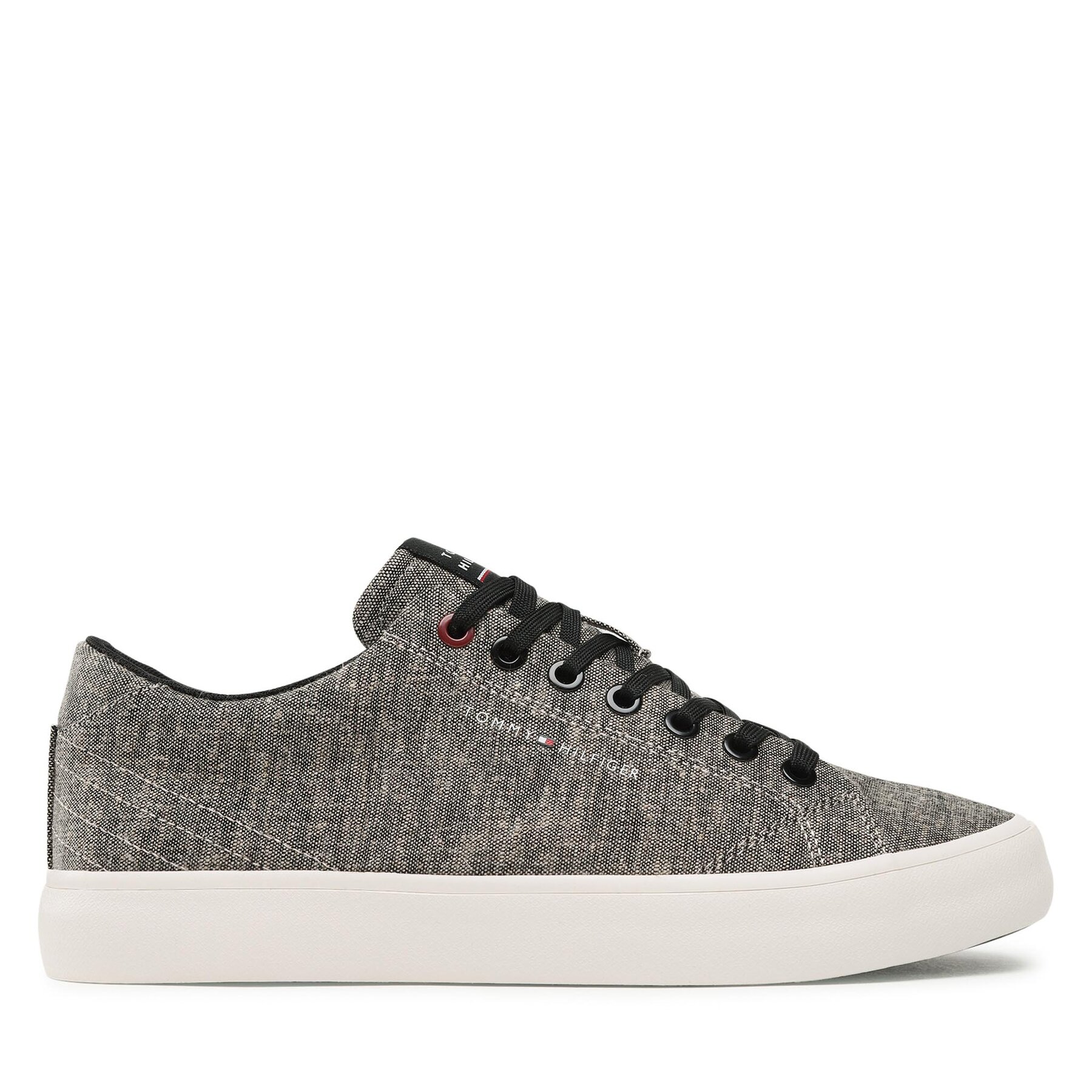 Sneakers aus Stoff Tommy Hilfiger Th Hi Vulc Core Low Chambray FM0FM04738 Grau von Tommy Hilfiger