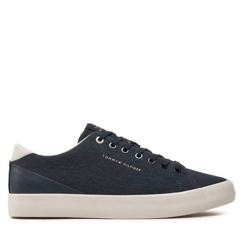 Sneakers aus Stoff Tommy Hilfiger Th Hi Vulc Low Summer Cvs FM0FM05056 Dunkelblau von Tommy Hilfiger