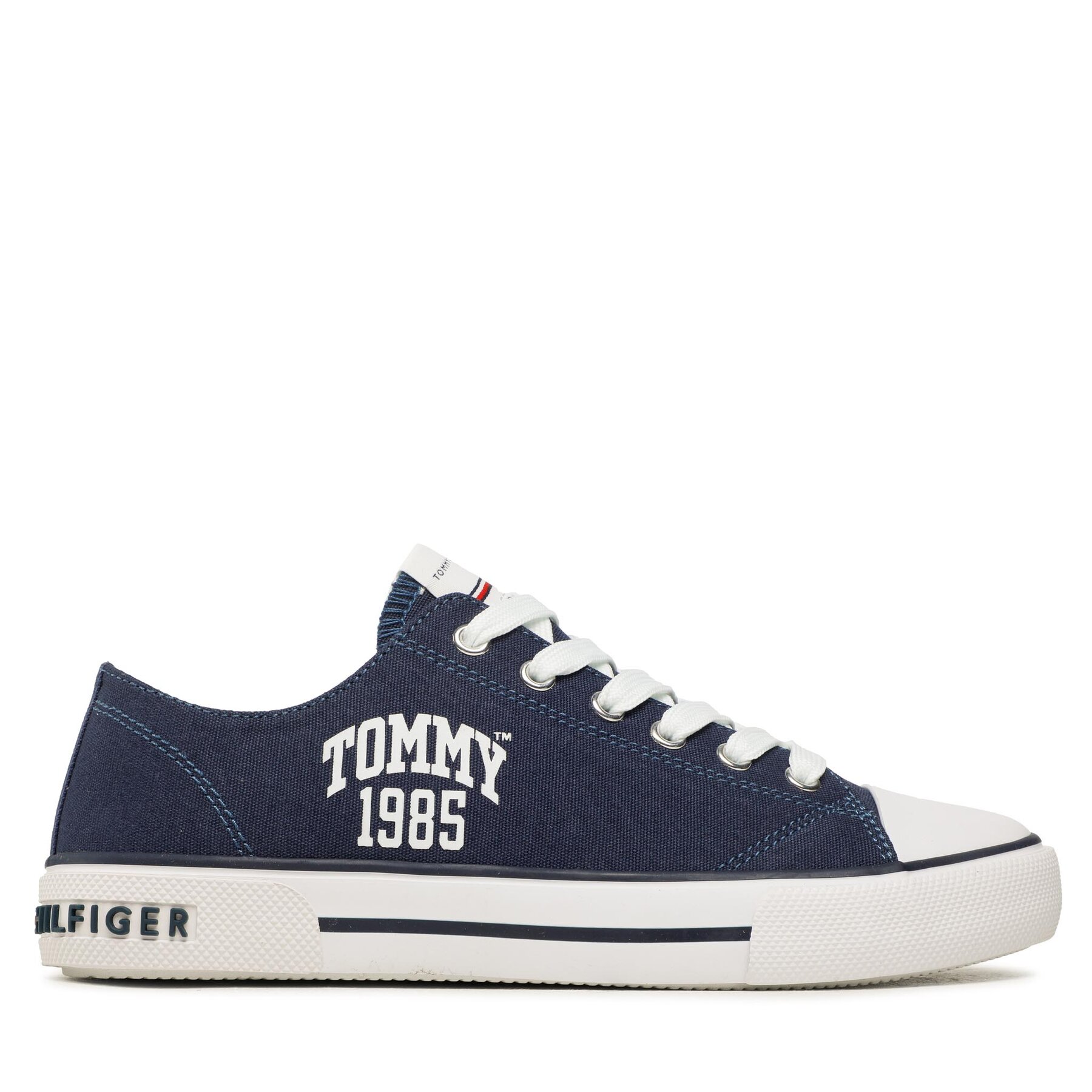 Sneakers aus Stoff Tommy Hilfiger Varisty Low Cut Lace-Up Sneaker T3X9-32833-0890 S Dunkelblau von Tommy Hilfiger