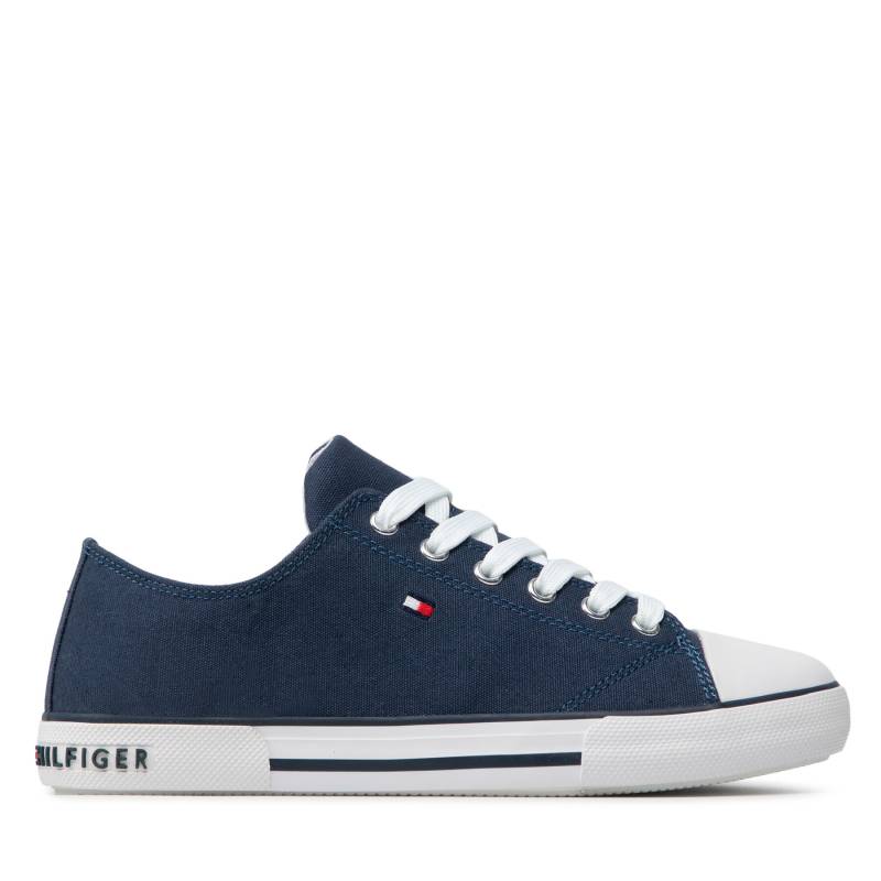 Sneakers aus Stoff Tommy Hilfiger Low Cut Lace-Up Sneaker T3X4-32207-0890 S Dunkelblau von Tommy Hilfiger