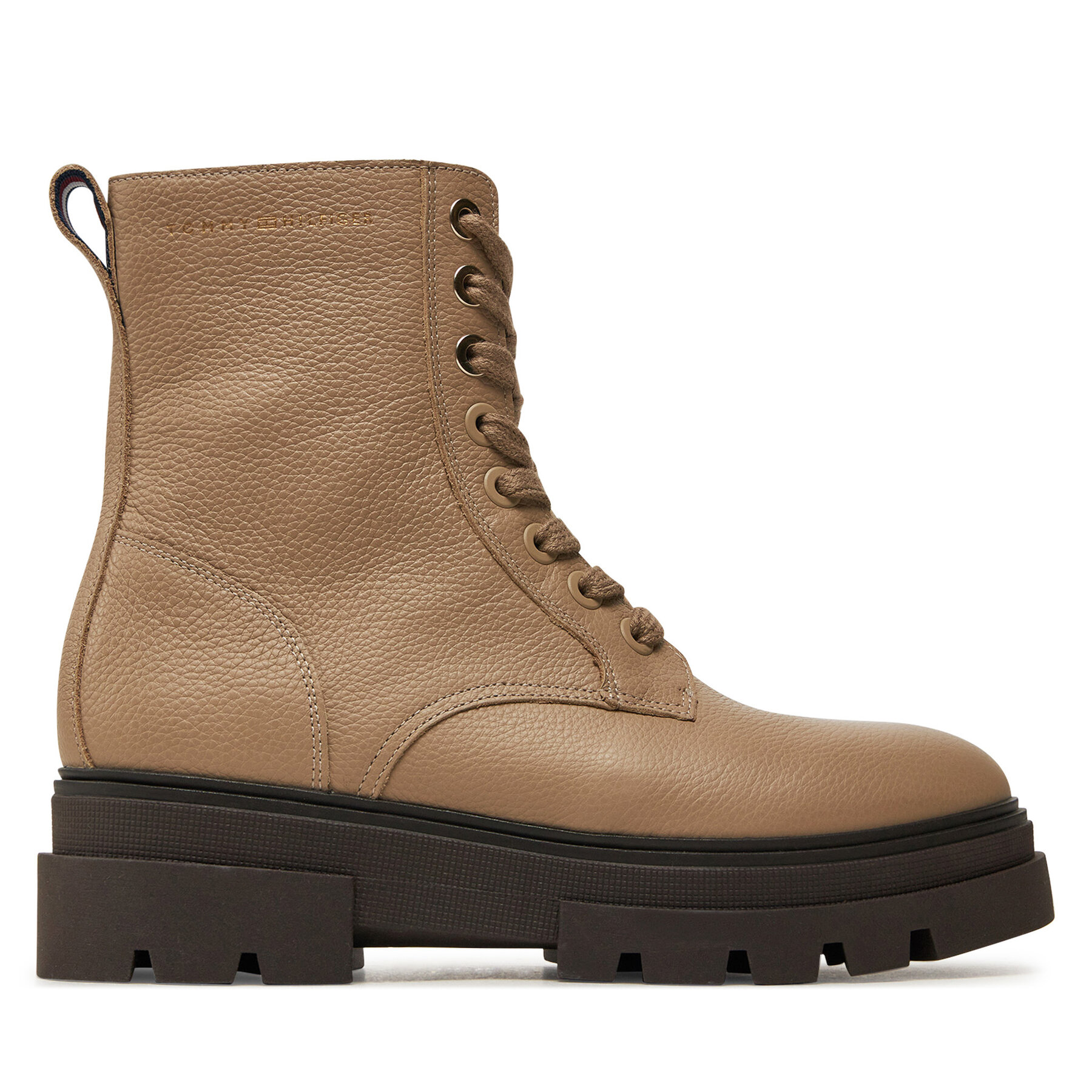 Stiefeletten Tommy Hilfiger Bicolor Leather Lace-Up FW0FW08160 Beige Stiefeletten Tommy Hilfiger Bicolor Leather Lace-Up FW0FW08160 Beige von Tommy Hilfiger