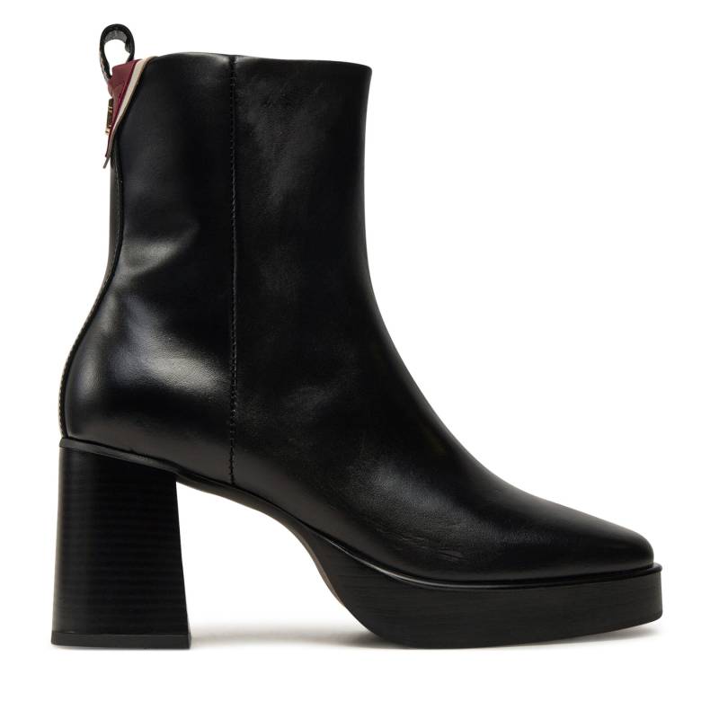 Stiefeletten Tommy Hilfiger Premium Leather High Heel Bootie FW0FW08100 Schwarz von Tommy Hilfiger