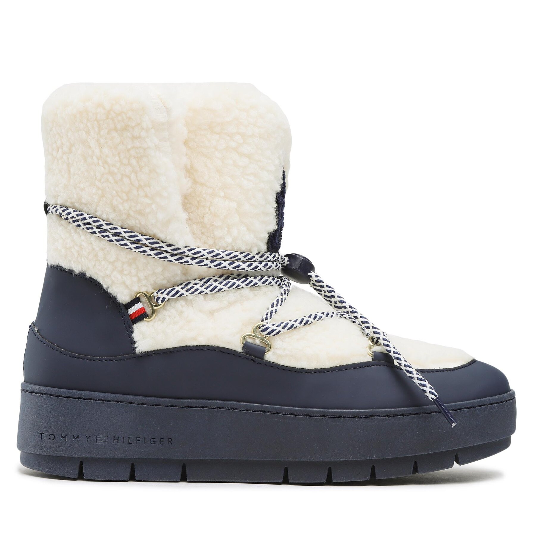 Schneeschuhe Tommy Hilfiger Th Faux Fur Snow Bootie FW0FW06850 Écru von Tommy Hilfiger