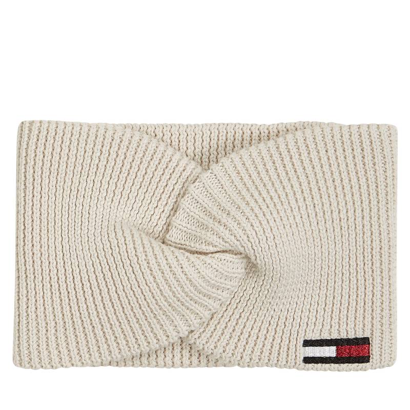 Stirnband Tommy Hilfiger Elongated Flag AW0AW16776 Beige von Tommy Hilfiger