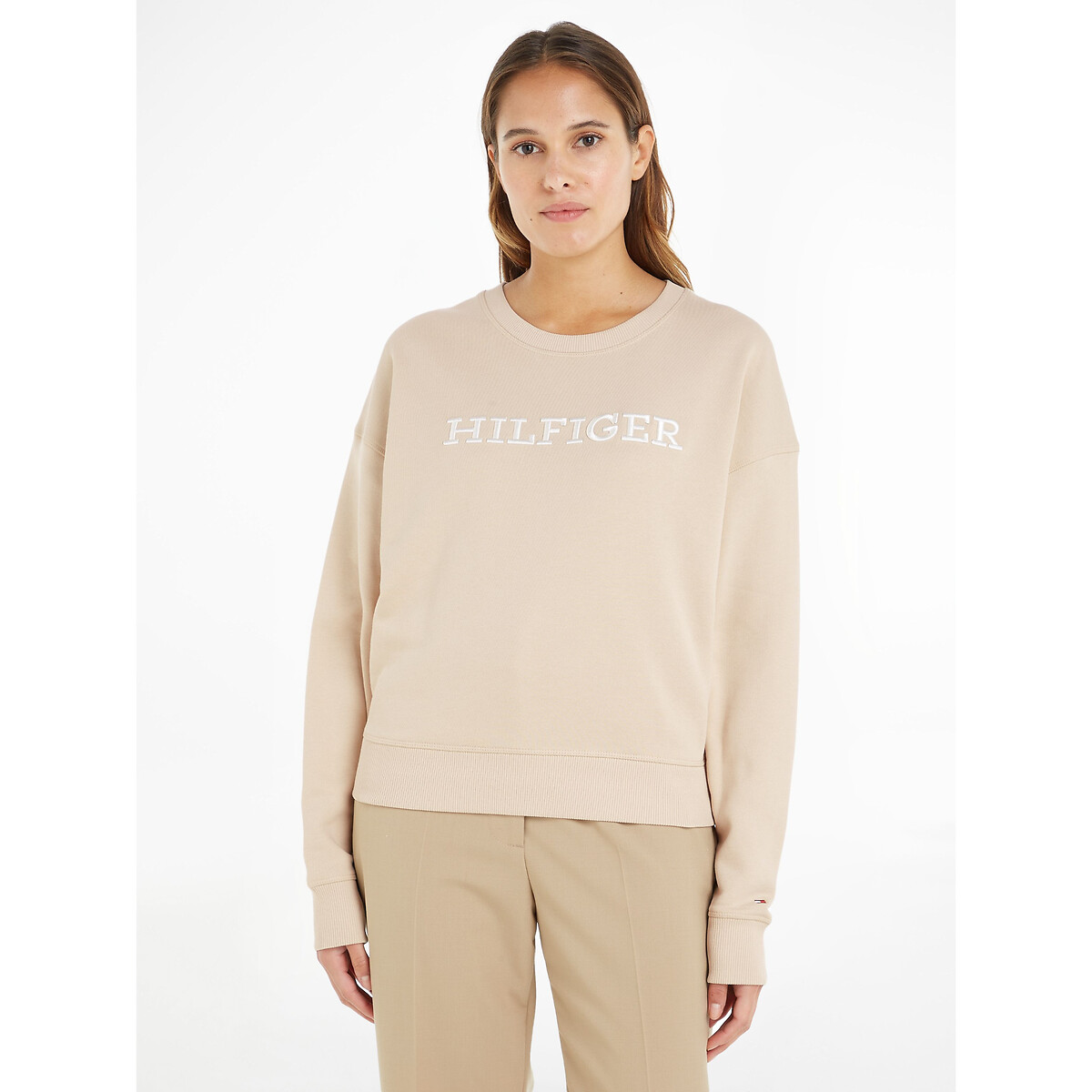 Sweatshirt mit rundem Ausschnitt, Message-Print von Tommy Hilfiger